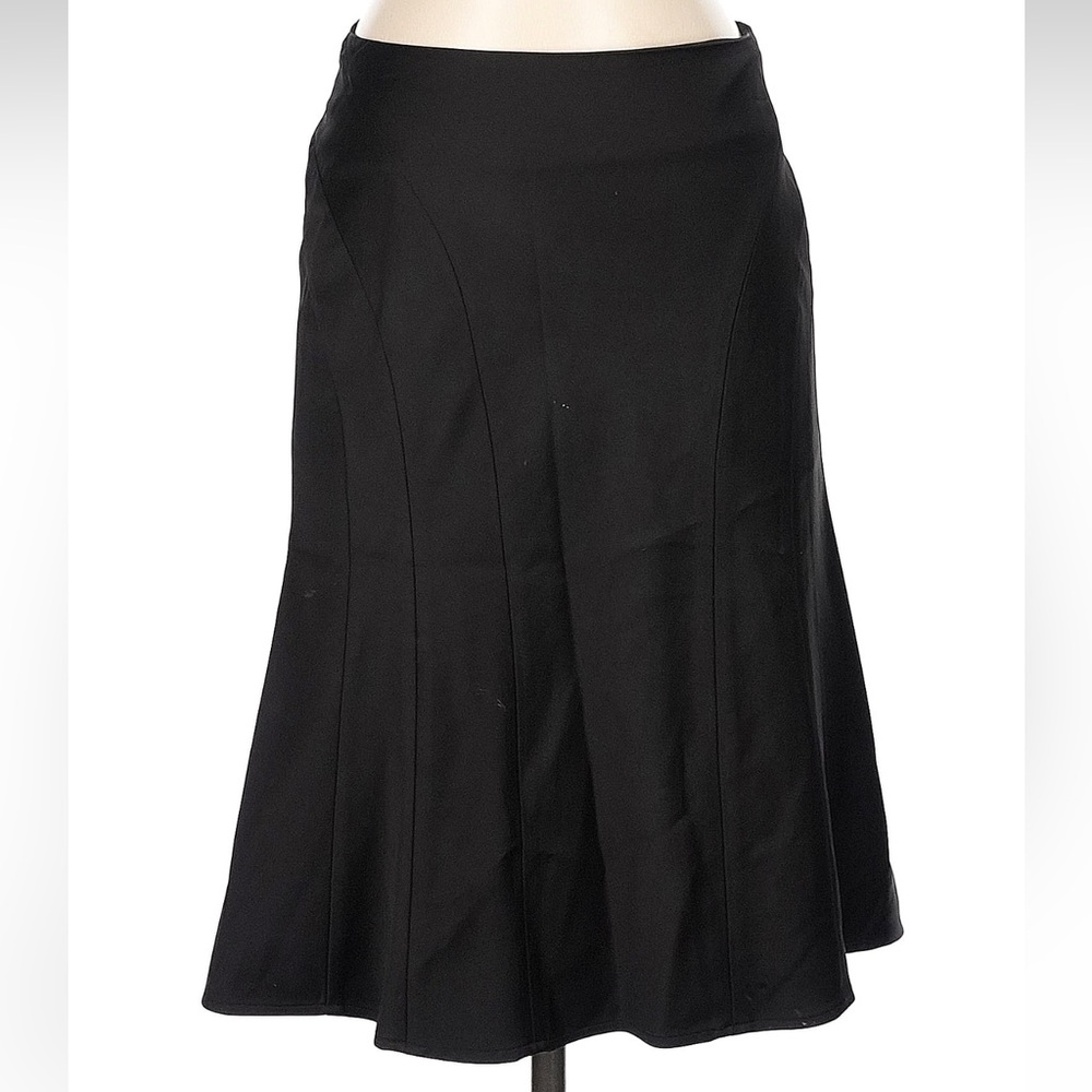 BCBGMaxAzria Black Pleated Trumpet Midi Skirt Women’s Size 2 XS NWT